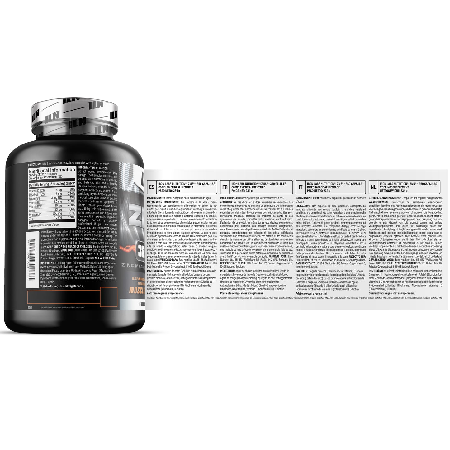 ZM6 - High-Strength Zinc & Magnesium – 360 Vegan Capsules