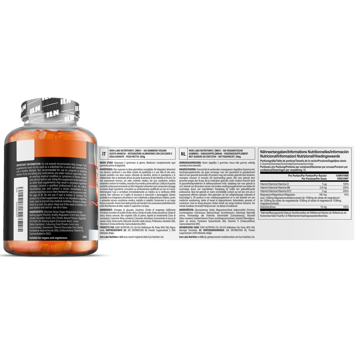 ZM6 - High Strength Zinc and Magnesium - 100 Vegan Gummies
