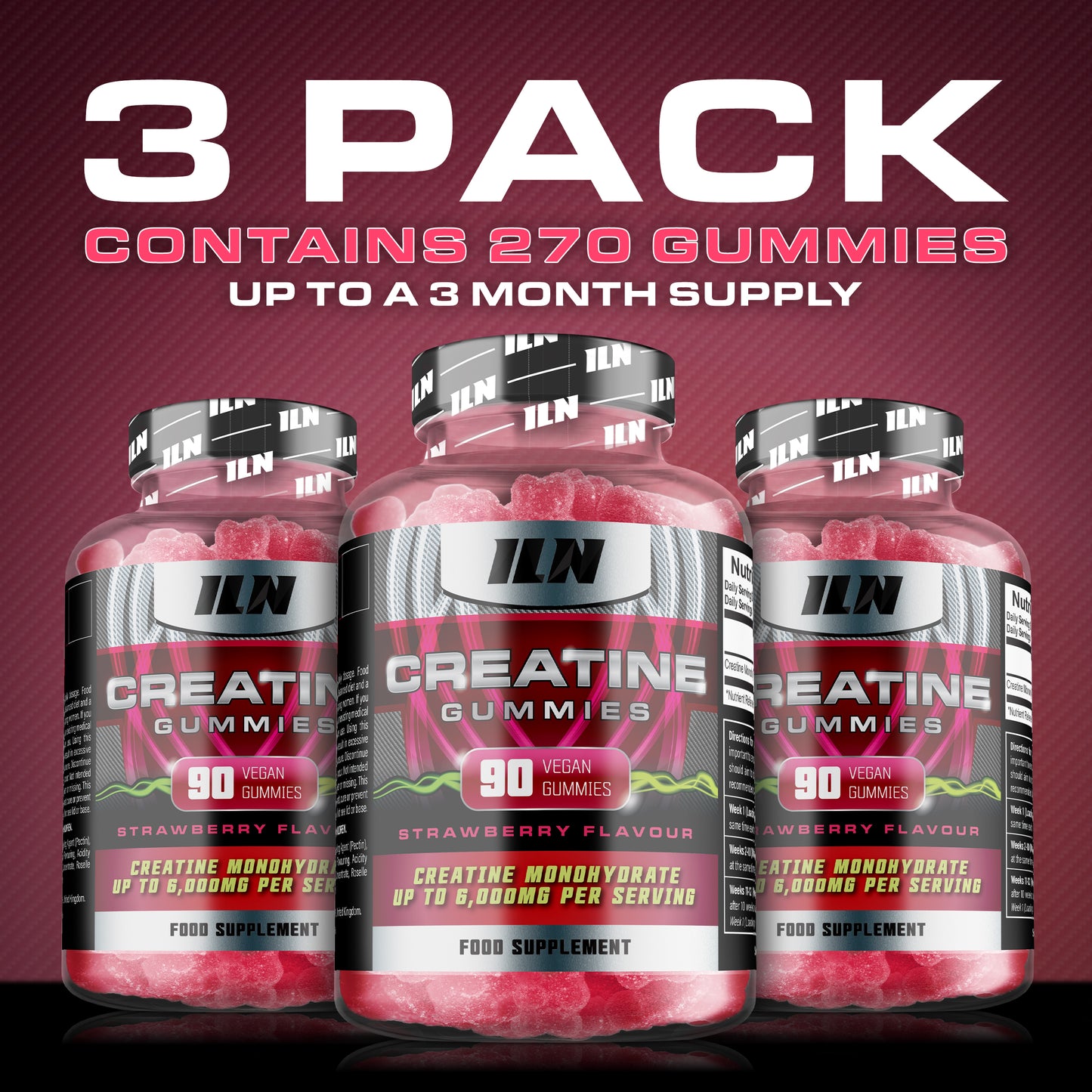 Creatine Gummies High Strength (3 Pack)