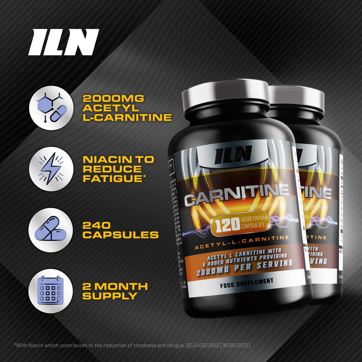 Carnitine (Acetyl-L-Carnitine) (2 Pack)