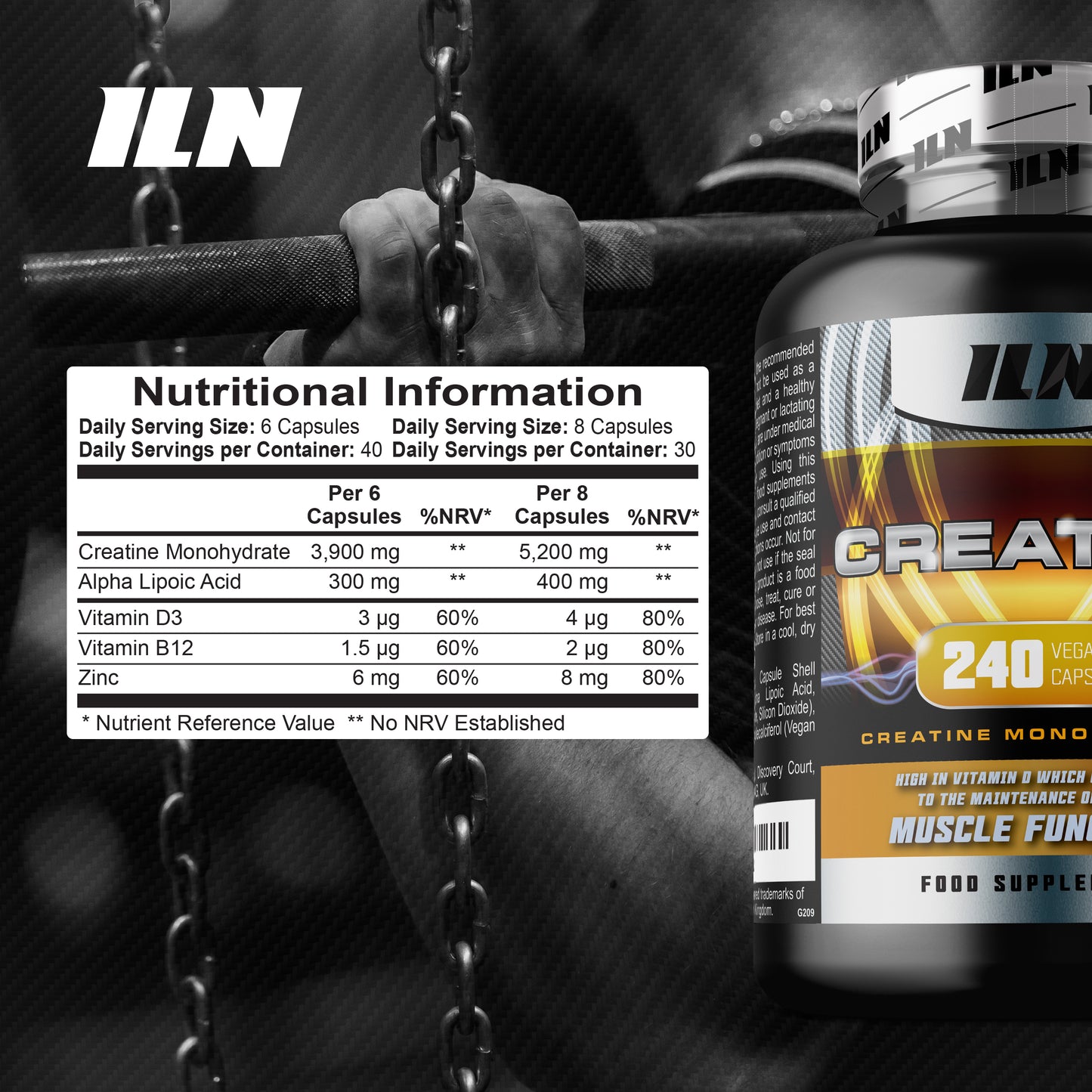 Creatine (240 Capsules)