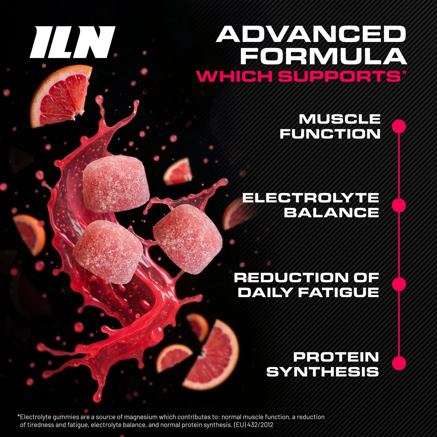 Electrolyte Gummies - Hydration Electroytes - 60 Gummies Grapefruit Flavour