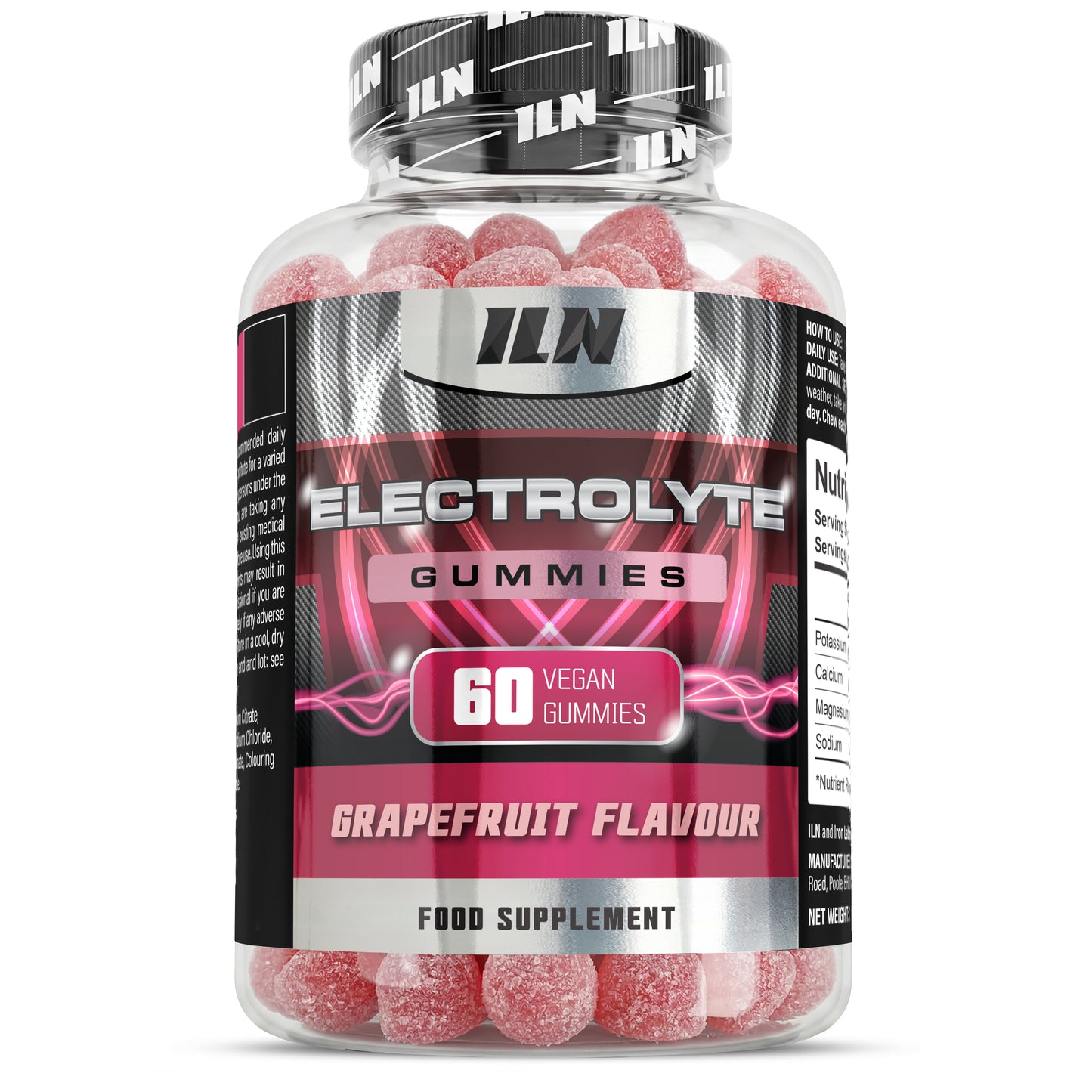 Electrolyte Gummies - Hydration Electroytes - 60 Gummies Grapefruit Flavour