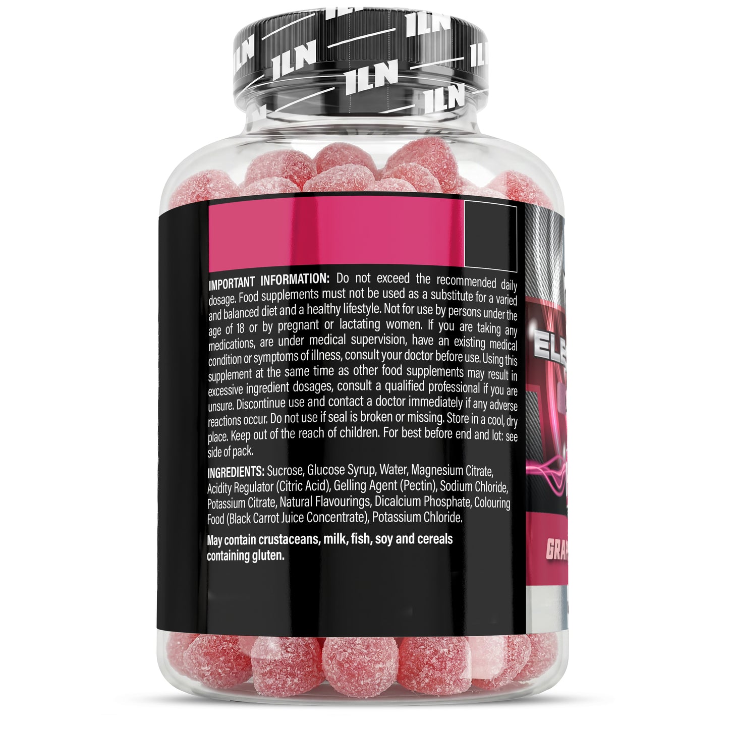 Electrolyte Gummies - Hydration Electroytes - 60 Gummies Grapefruit Flavour