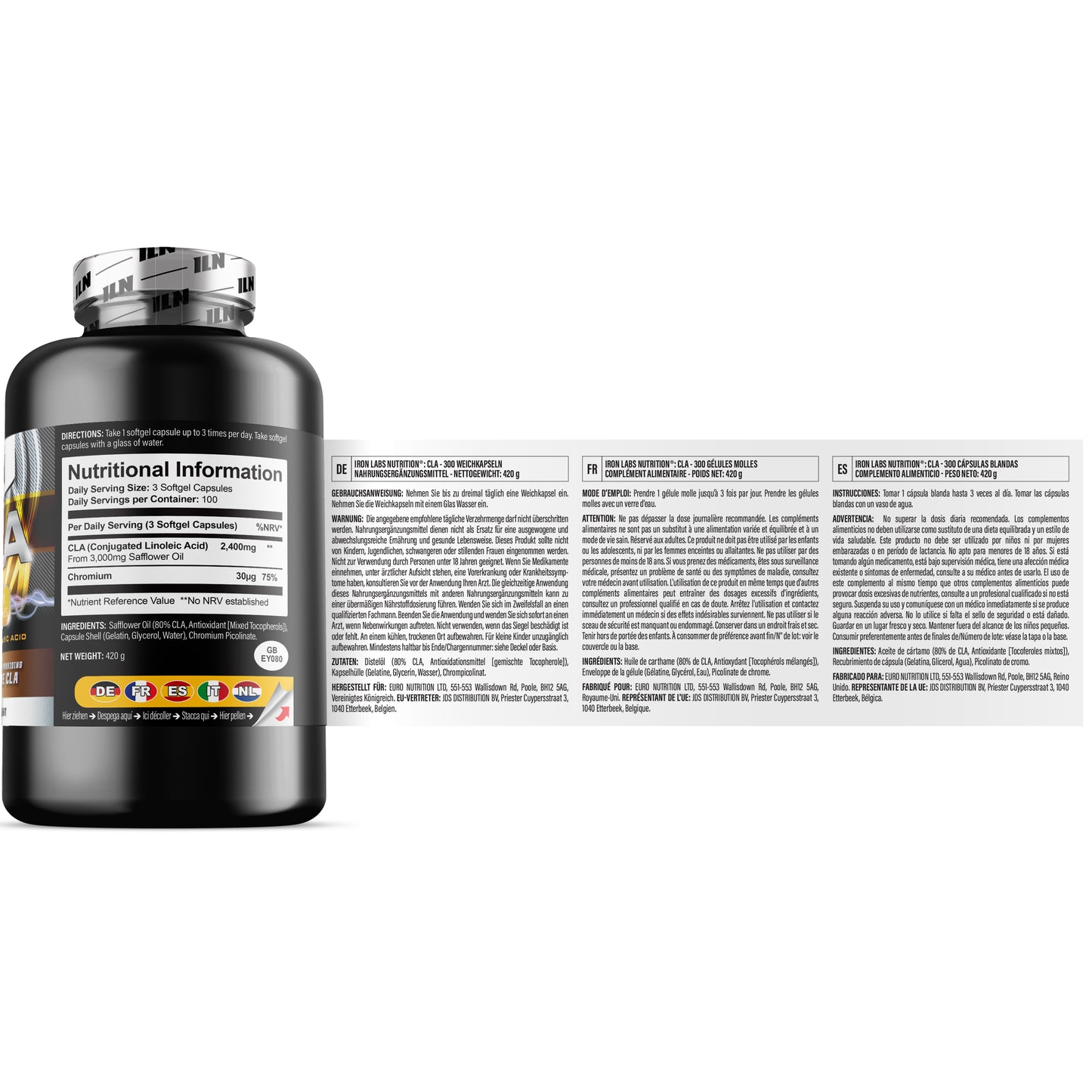 CLA Supplement High Strength - 300 Softgel Capsules