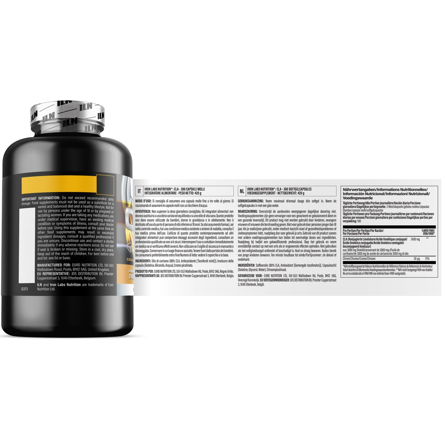 CLA Supplement High Strength - 300 Softgel Capsules
