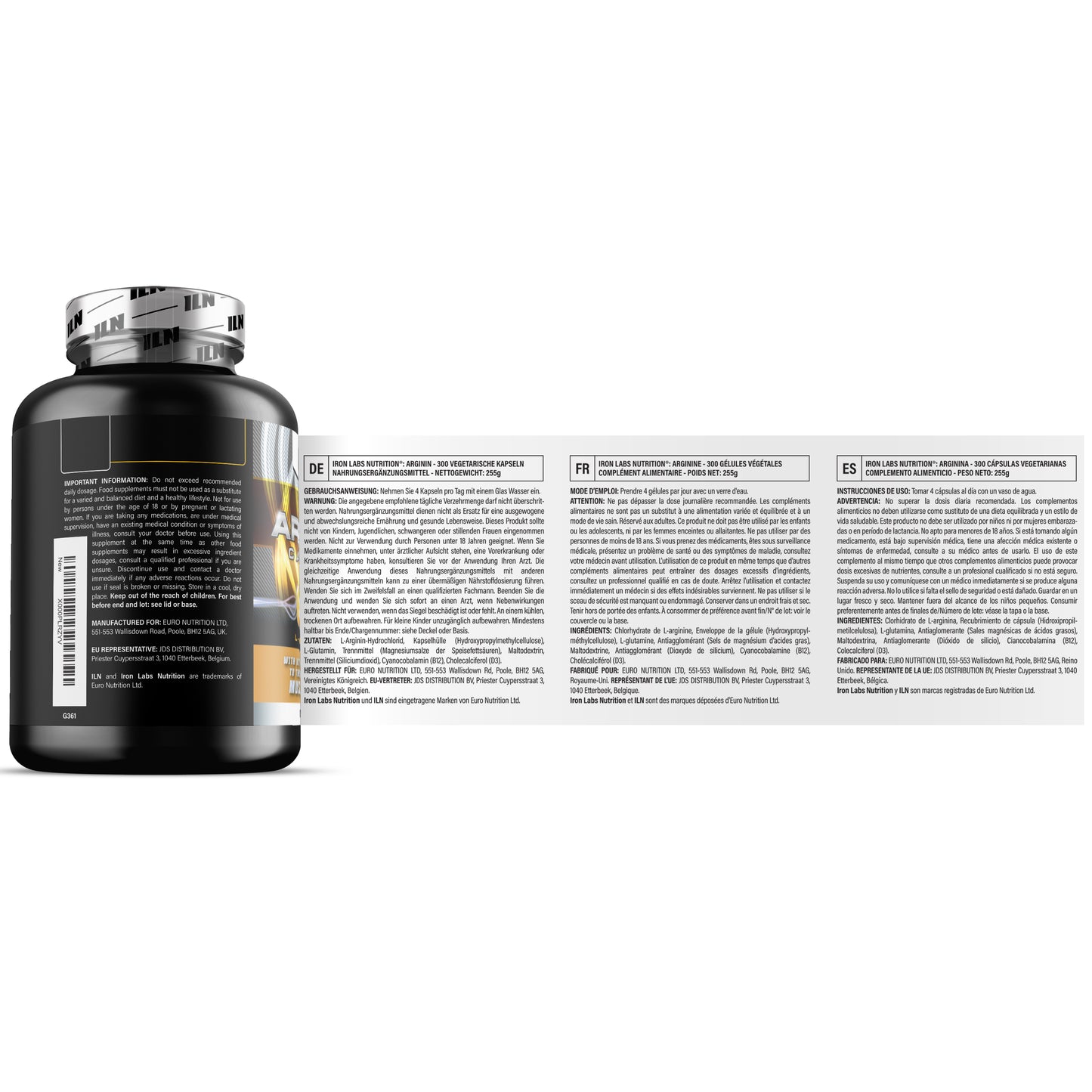 L Arginine 2600mg - 300 Vegetarian Capsules