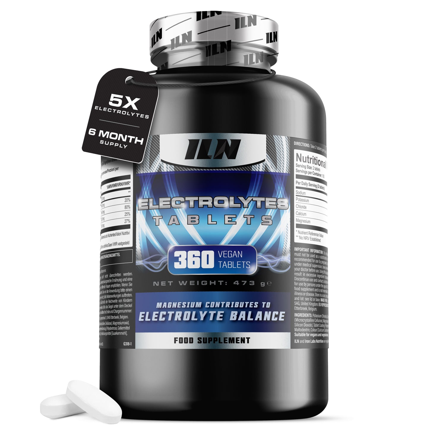 Electrolyte Hydration Tablets – 360 Count - Zero Sugar