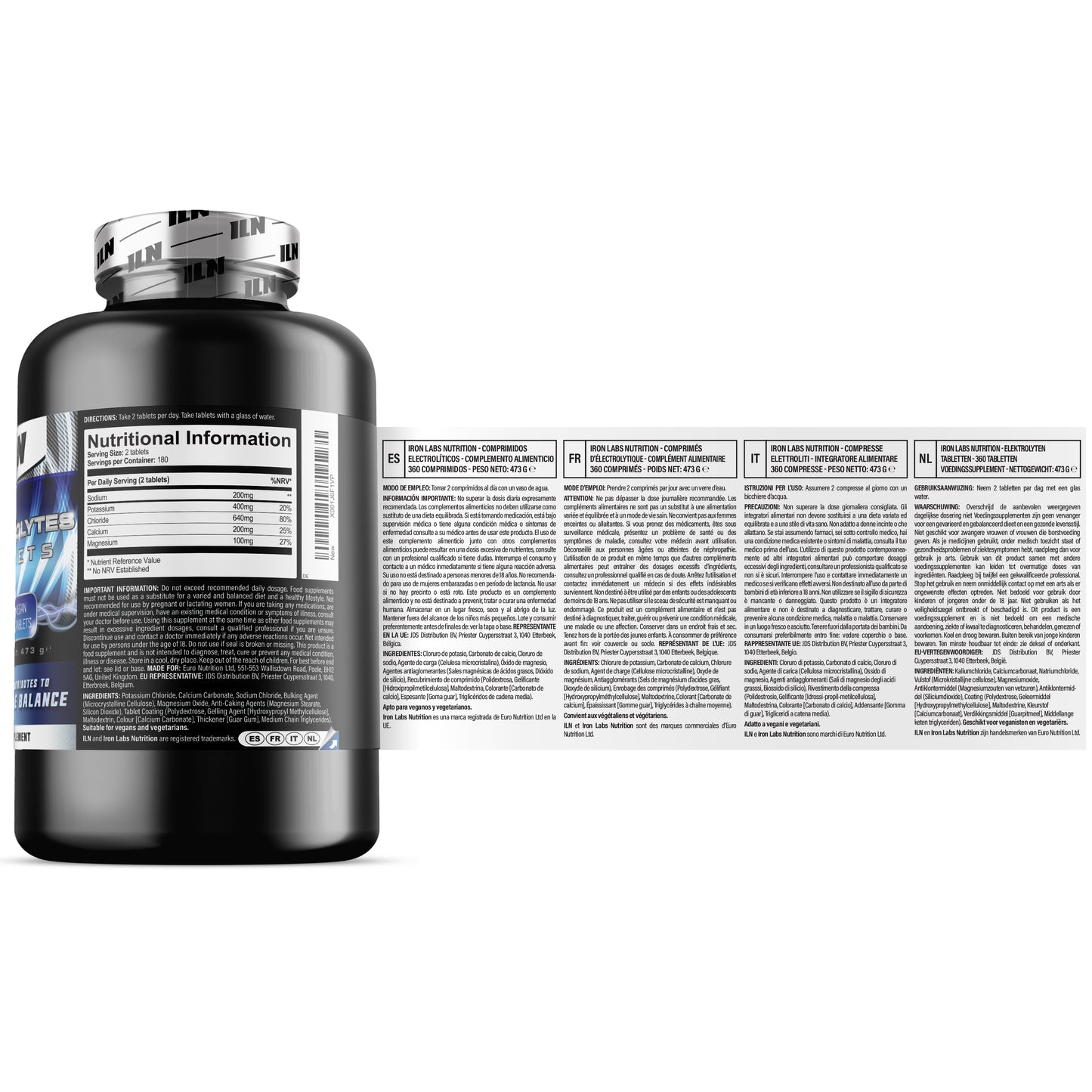 Electrolyte Hydration Tablets – 360 Count - Zero Sugar