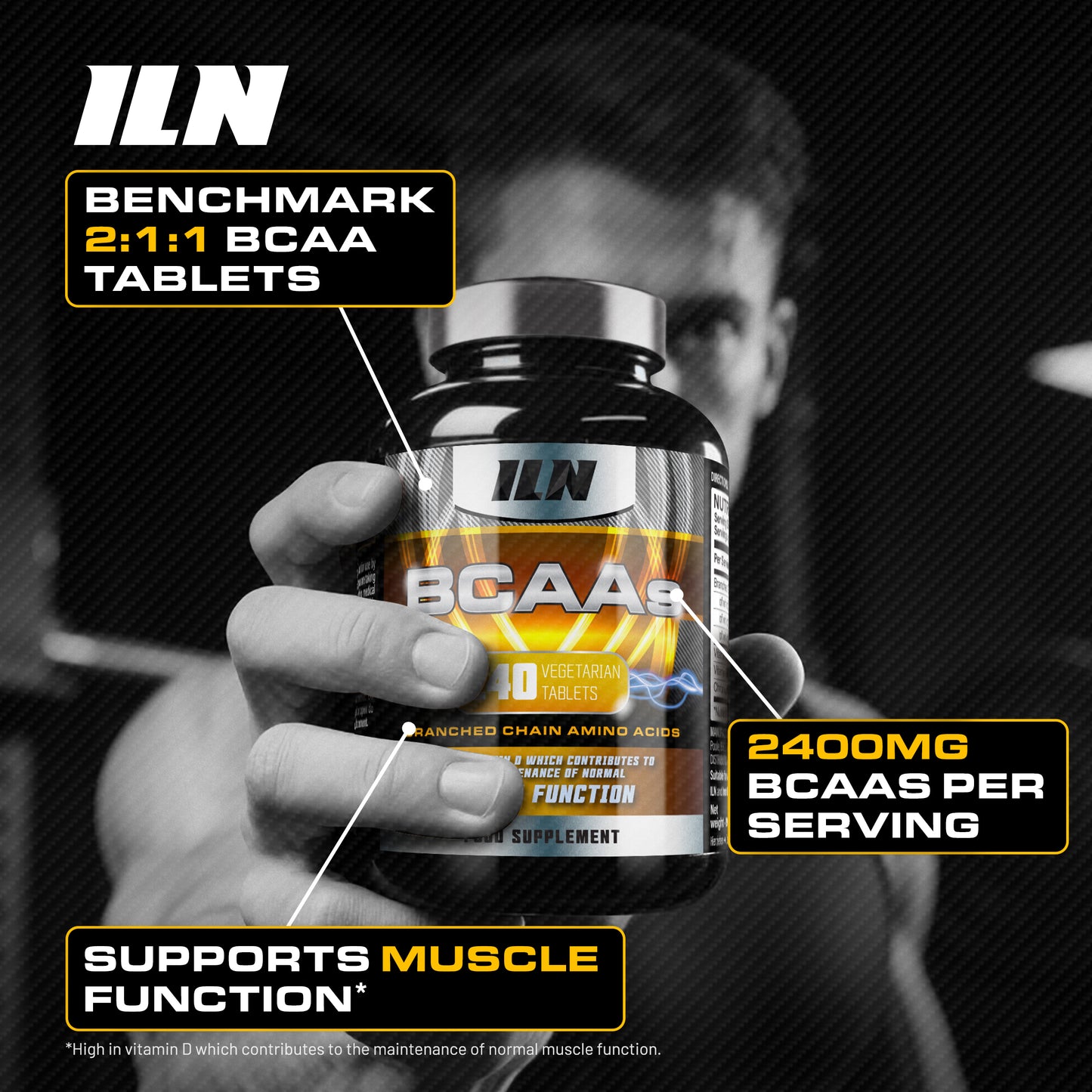 BCAA Amino Acid Supplement  - 240 Tablets