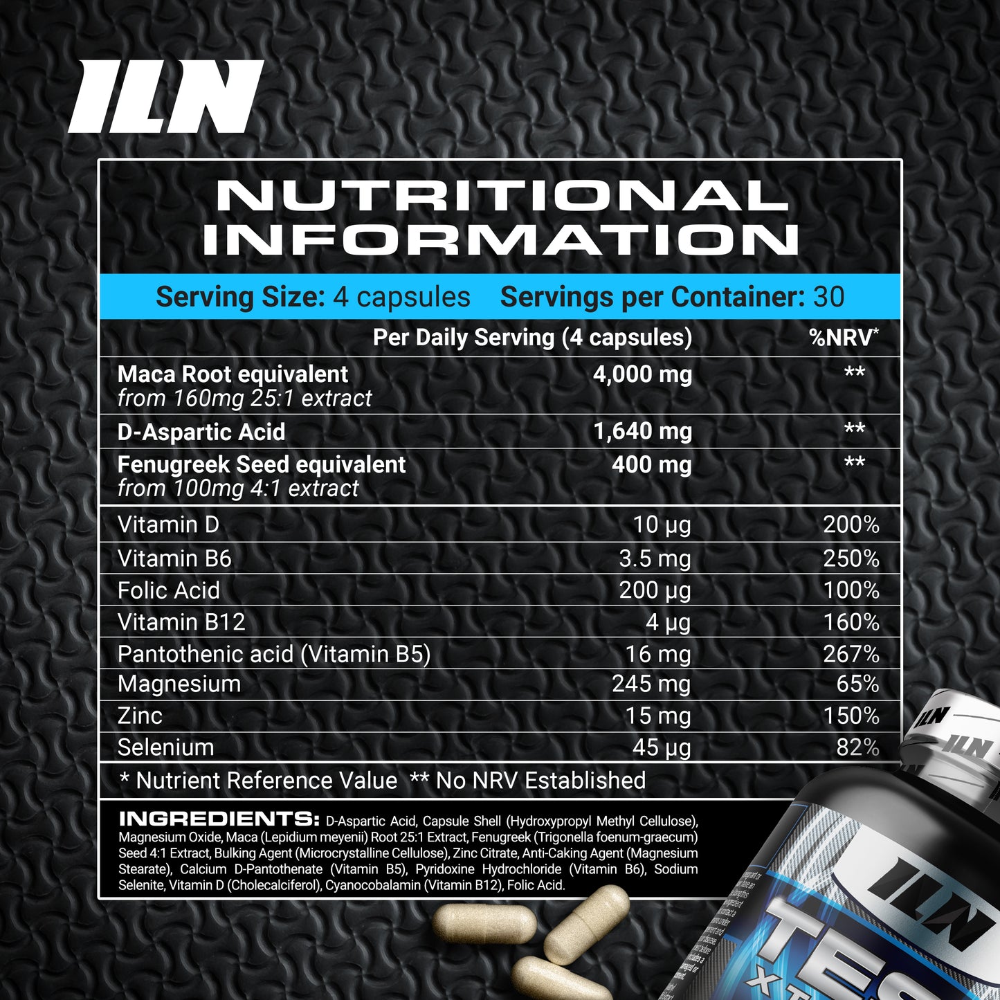 Test Xtreme Supplement for Men – High Strength - 120 Vegan Capsules