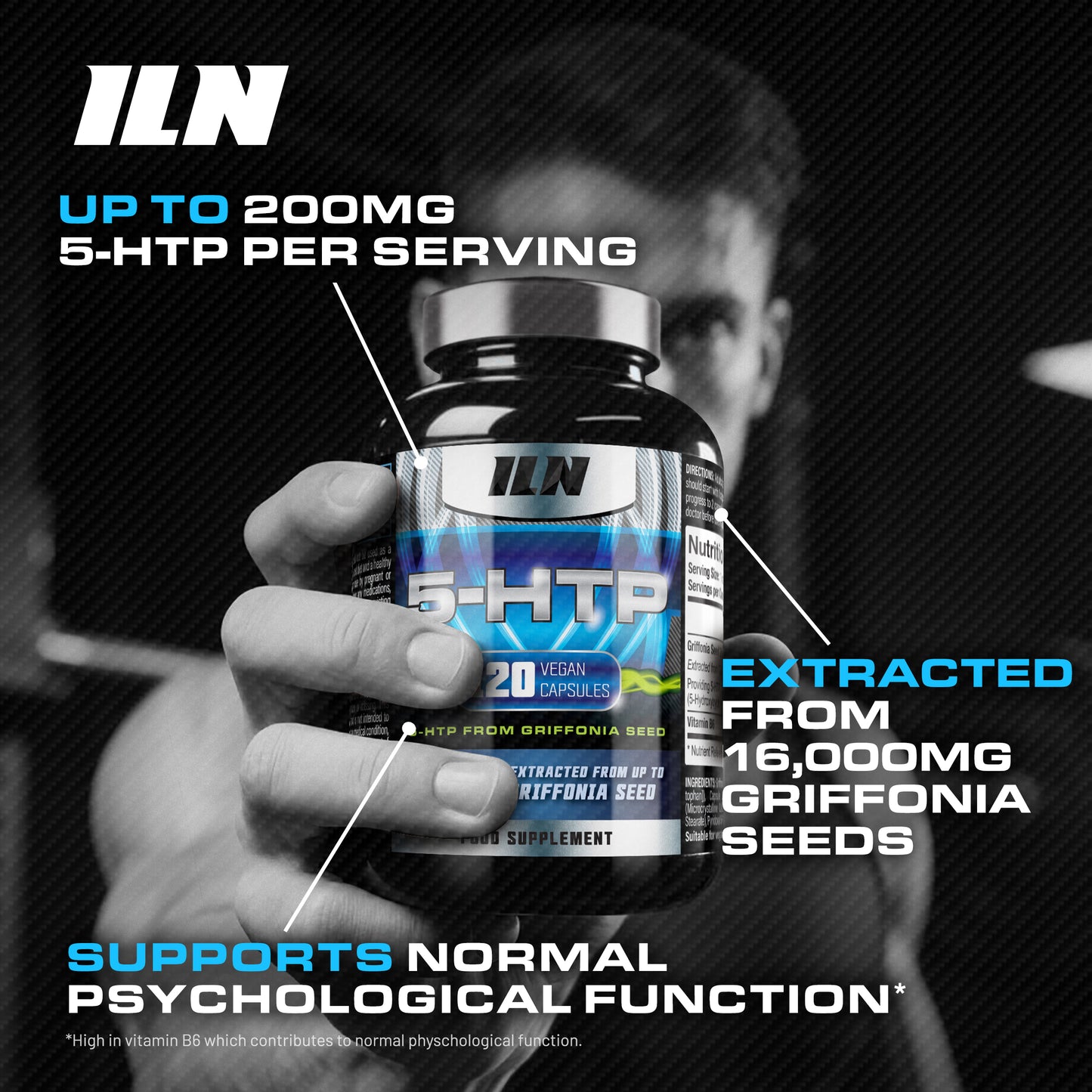 5-HTP Extra Strength - 200mg Active 5 HTP - 120 Capsules