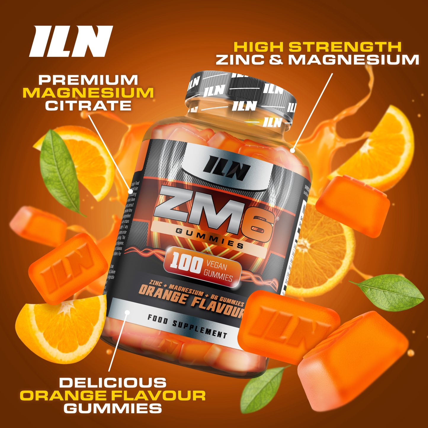 ZM6 - High Strength Zinc and Magnesium - 100 Vegan Gummies