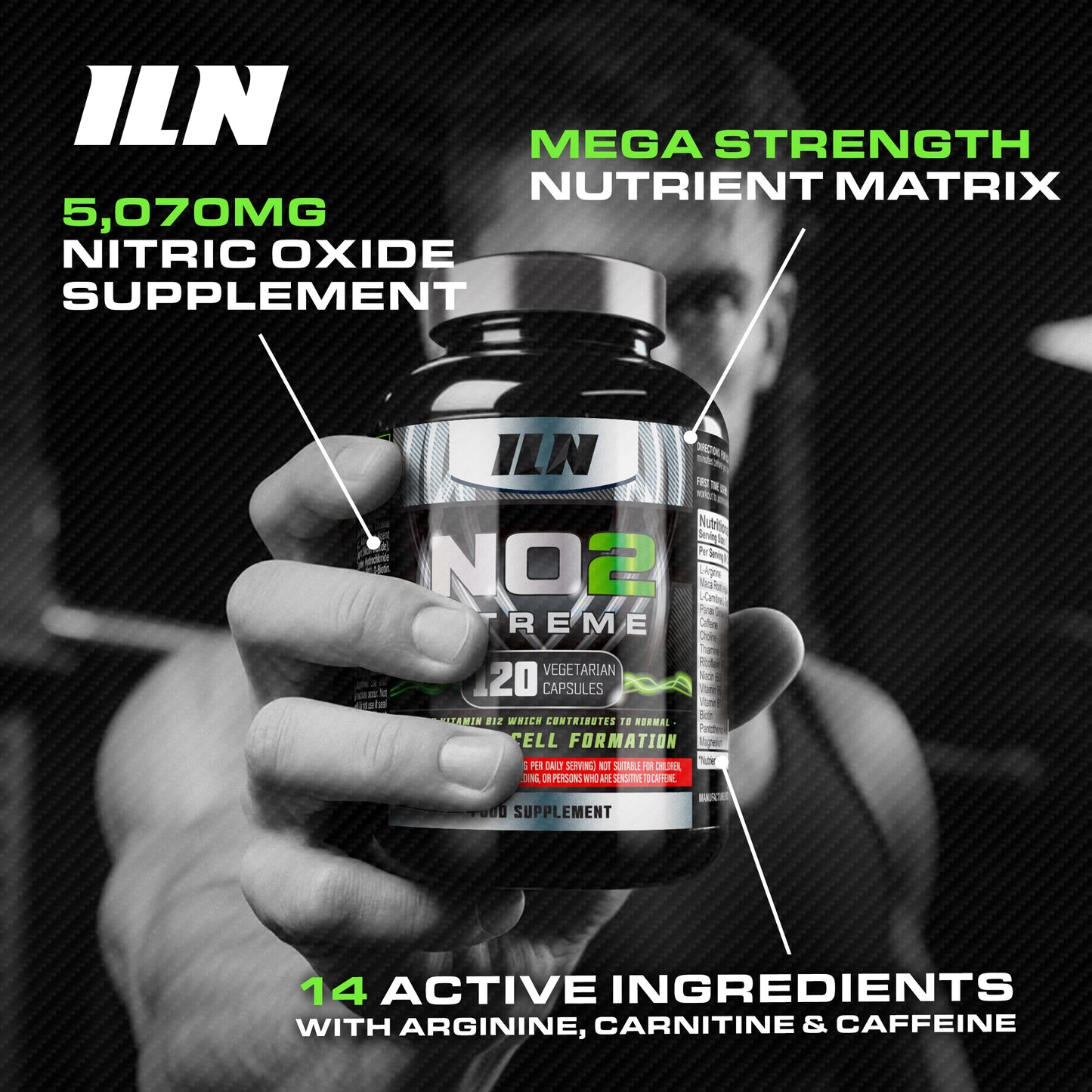 NO2 Xtreme – High Strength - 120 Vegetarian Capsules