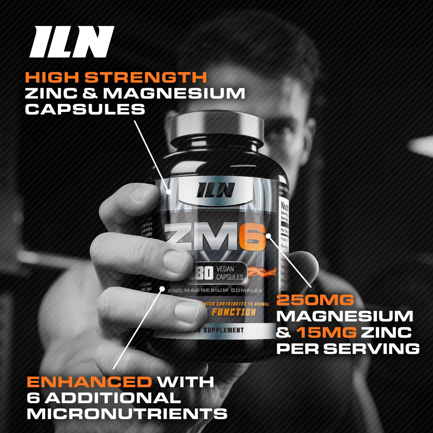 ZM6 - High Strength Zinc Magnesium -  (180 Vegan Capsules)