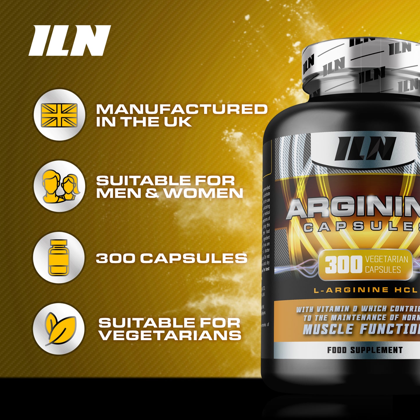 L Arginine 2600mg - 300 Vegetarian Capsules