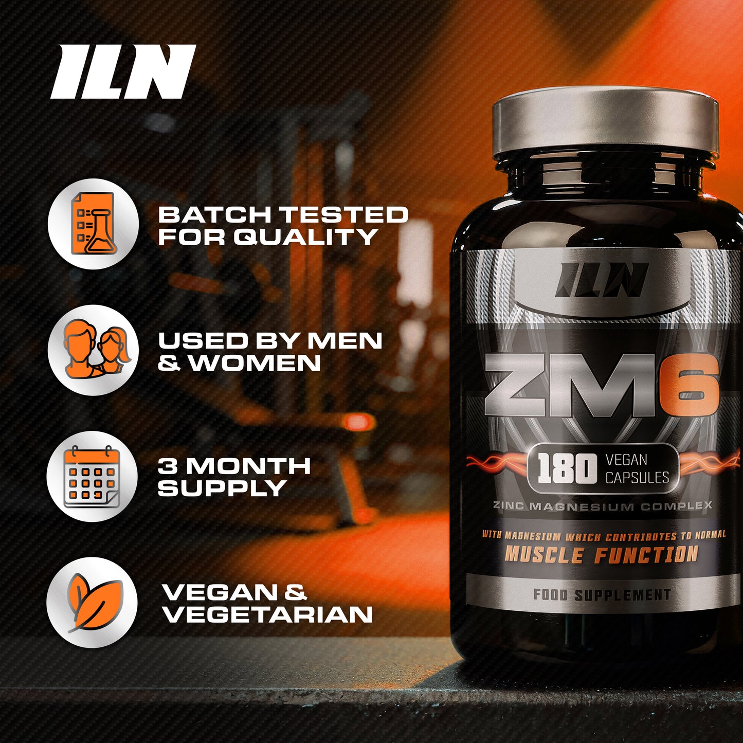 ZM6 - High Strength Zinc Magnesium -  (180 Vegan Capsules)