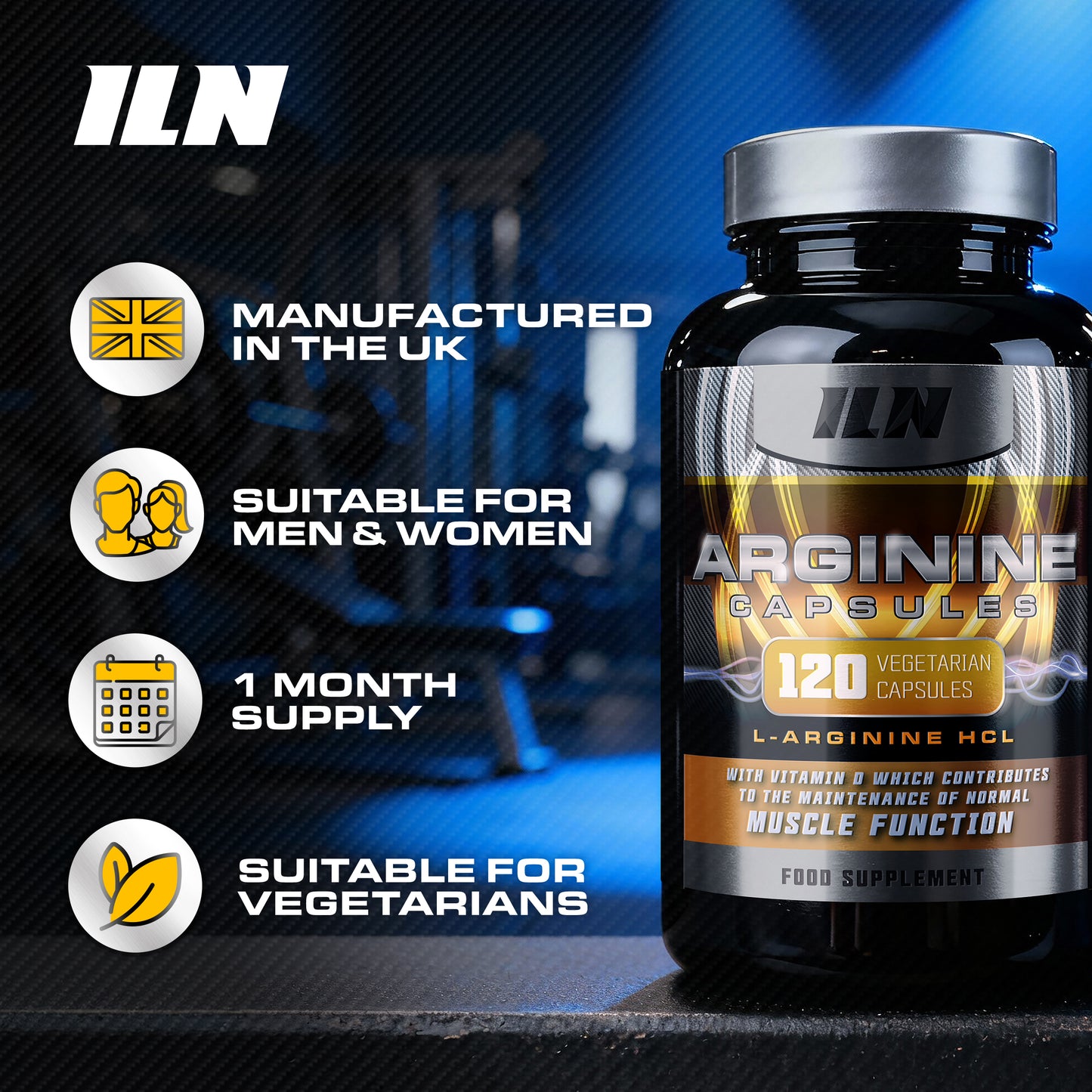 L Arginine 2600mg - 120 Vegetarian Capsules