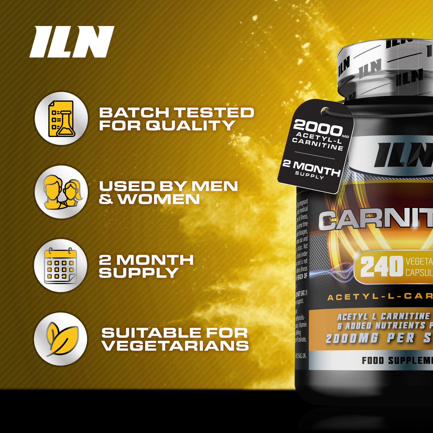 Carnitine (Acetyl-L-Carnitine) - 240 Capsules