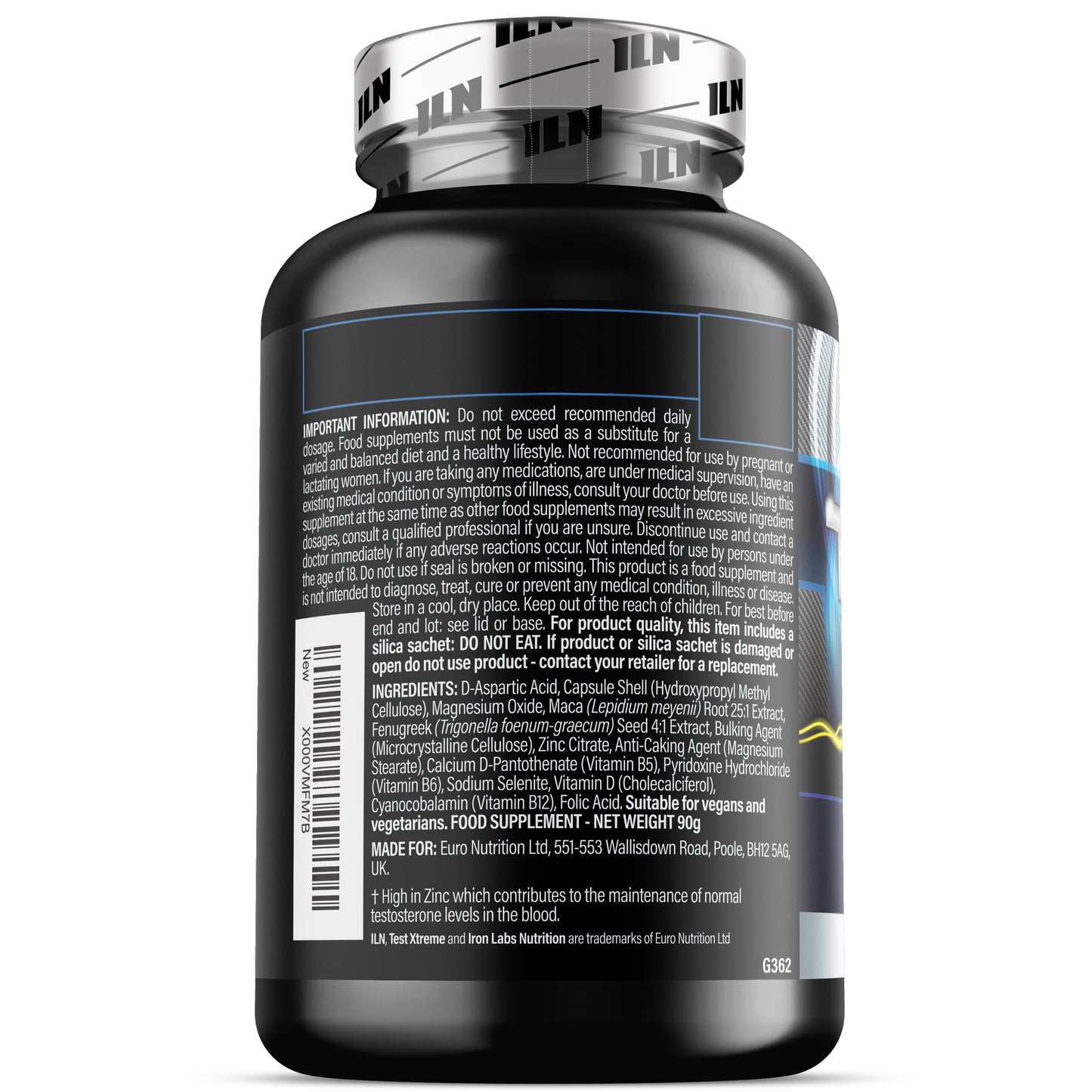 Test Xtreme Supplement for Men – High Strength - 120 Vegan Capsules