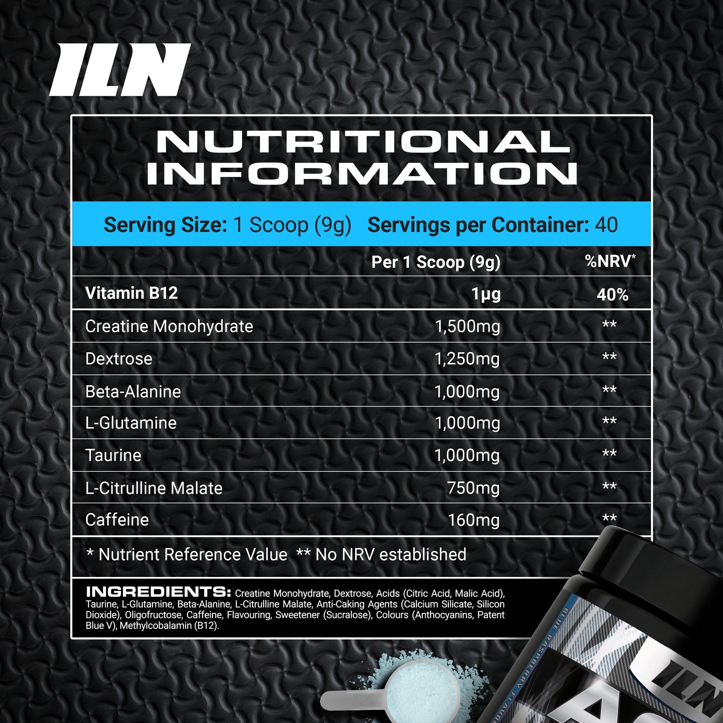 AC8 Pre Workout Powder - Blue Raspberry