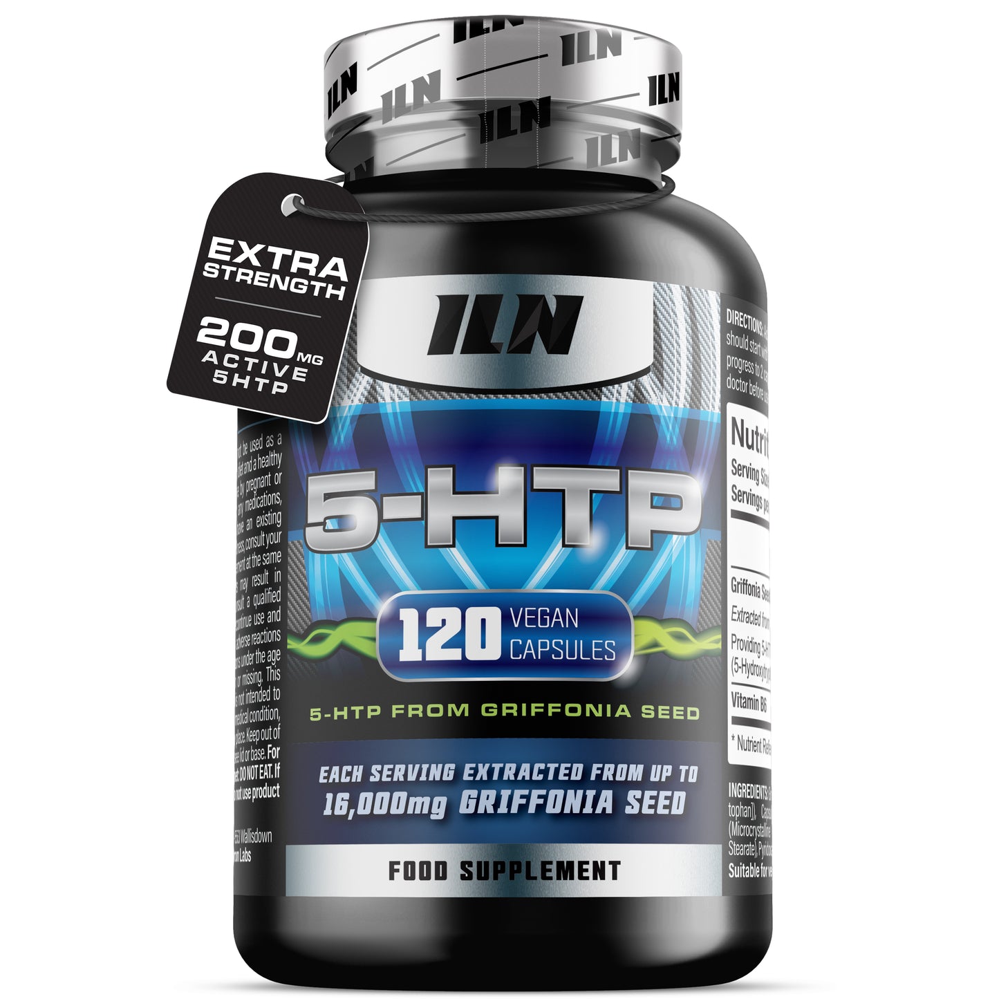 5-HTP Extra Strength - 200mg Active 5 HTP - 120 Capsules