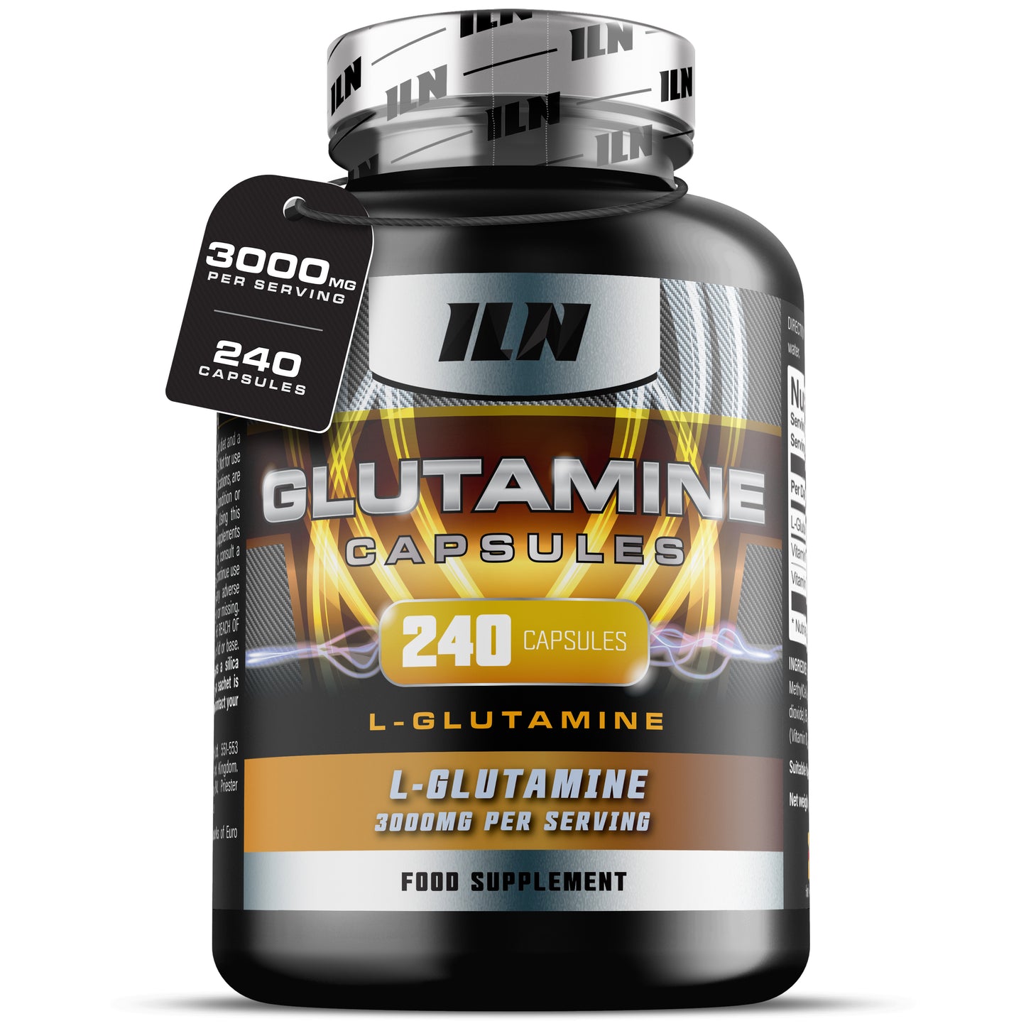 L Glutamine 3000mg per serving - 240 Vegetarian Capsules
