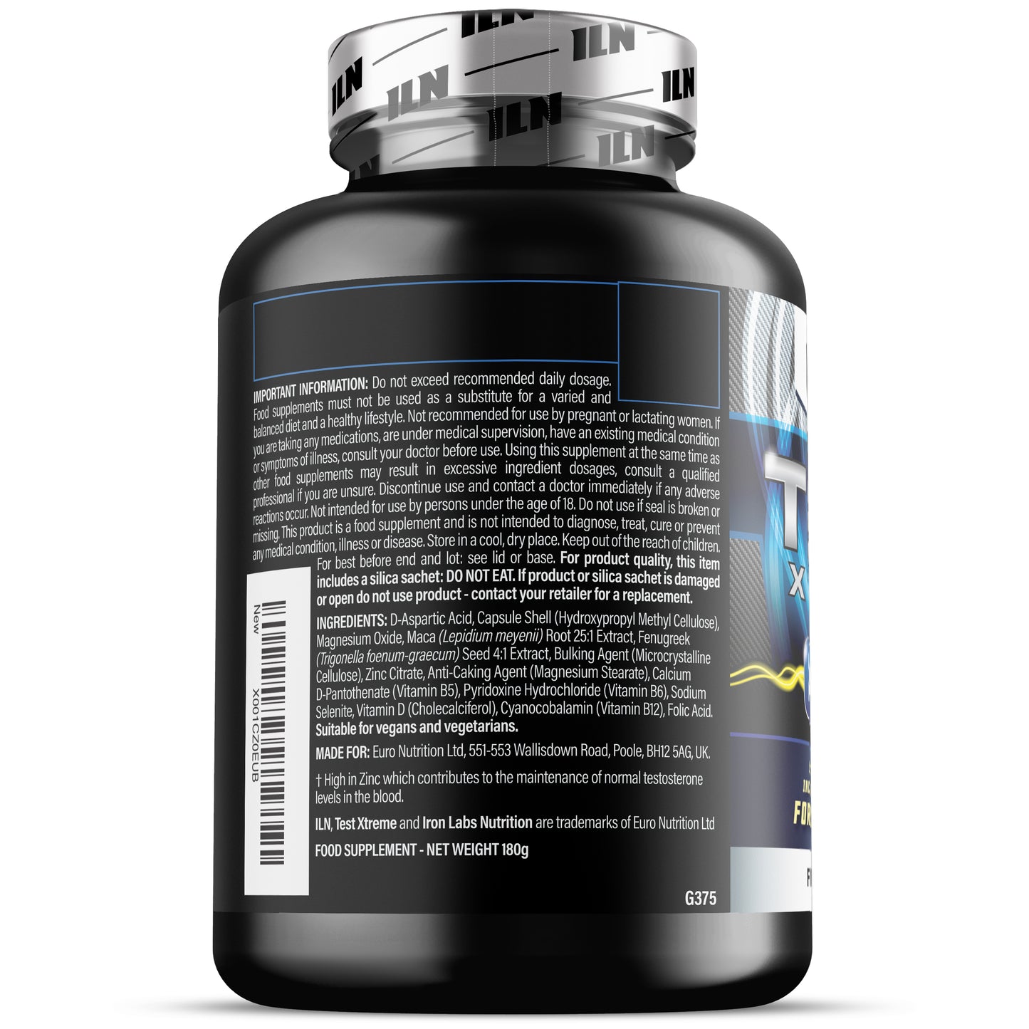 Test Xtreme Supplement for Men - 240 Vegan Capsules